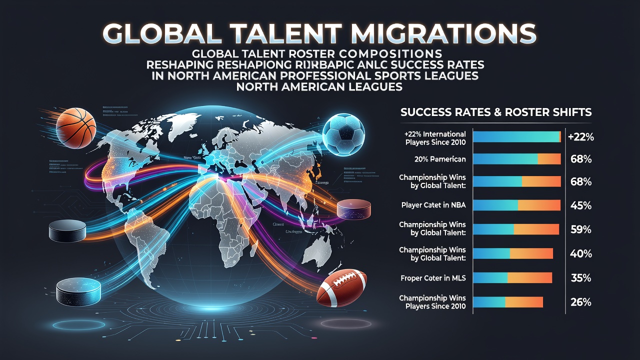 Global athletes arriving at North American sports venues with diverse backgrounds