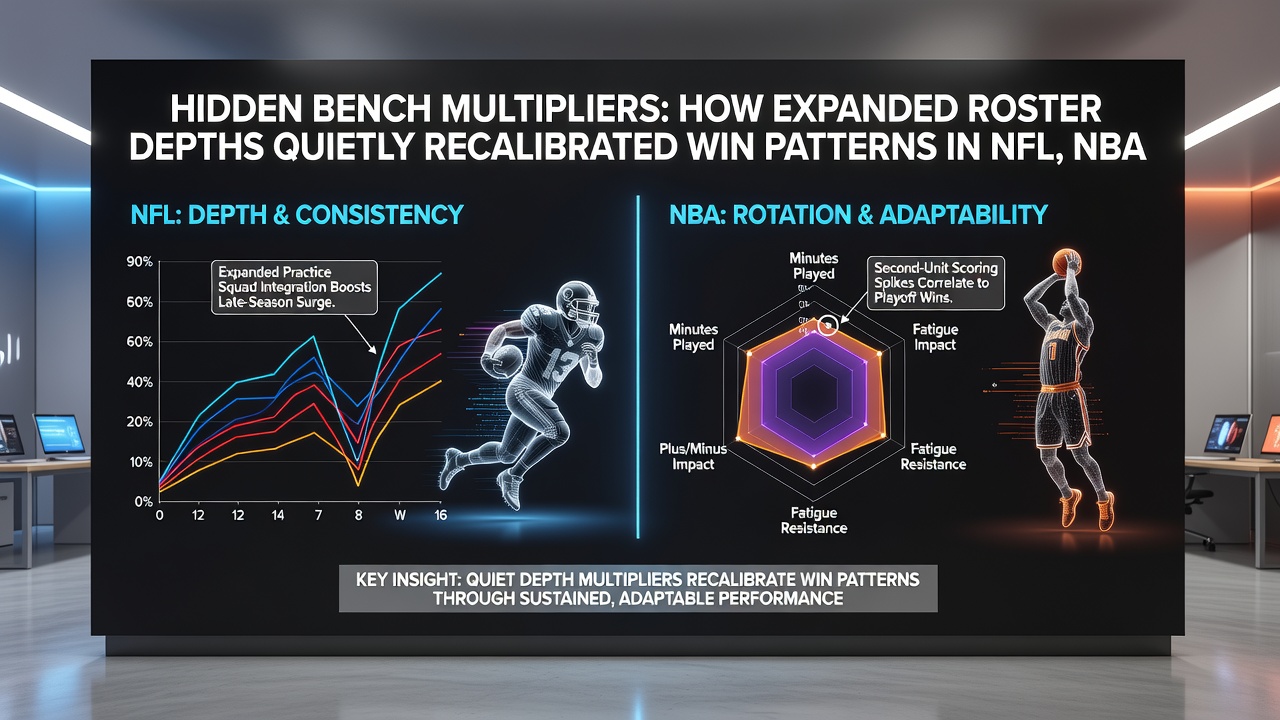 Bench players contributing to recalibrated win patterns during NHL and MLB campaigns