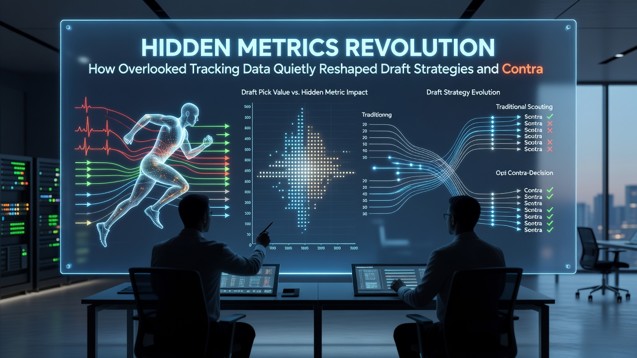 Analysts reviewing layered tracking data dashboards on multiple screens inside a professional team war room