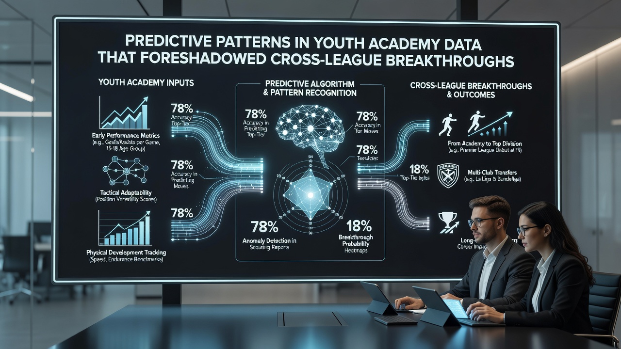 Data visualization charts displaying youth academy performance trends and player progression paths